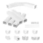 Mini Split Line Set Cover 76.2mm W 3110mm L, PVC Decorative Pipe Line Cover For Air Conditioner with 5 Straight Ducts & Full Com