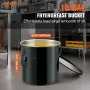 Fryer Grease Bucket, 10 Gal Oil Disposal Caddy Rustfrit stål