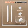 Mini Split Line Set Cover 76.2mm W 2270mm L, PVC Decorative Pipe Line Cover For Air Conditioner with 2 Straight Ducts & Full Com