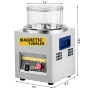 KT-185 Magnetic Tumbler 180mm Jewelry Polisher Tumbler and Finisher for Polishing with Adjustable Direction and Time for Jewelry