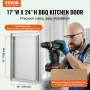 BBQ Access Door, 432x610 mm Enkelt udendørs køkkendør, rustfrit