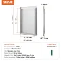 BBQ Access Door, 432x610 mm Enkelt udendørs køkkendør, rustfrit