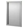 BBQ Access Door, 432x610 mm Single Outdoor Kitchen Door, Stainless Steel Flush Mount Door, Wall Vertical Door with Recessed Hand