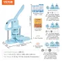 Button Maker, 1/1.25/2.28 inch(25/32/58mm) 3-IN-1 Pin Maker, 300pcs Button Parts, Button Maker Machine with Panda Magic Book, Er