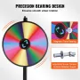 24 inch Spinning Prize Wheel, 14 Slots Spinning Wheel, Roulette Wheel with a Dry Erase and 2 Markers, Tabletop or Floor Standing