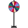 24 inch Spinning Prize Wheel, 14 Slots Spinning Wheel, Roulette Wheel with a Dry Erase and 2 Markers, Tabletop or Floor Standing