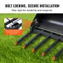 Clamp on Debris Forks to 48" Bucket, 2600 lbs Capacity Heavy Duty Clamp on Pallet Forks Bucket Attachments, Fit for Loader Bucke