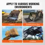 Clamp on Debris Forks to 48" Bucket, 2600 lbs Capacity Heavy Duty Clamp on Pallet Forks Bucket Attachments, Fit for Loader Bucke