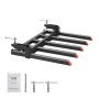 Clamp on Debris Forks to 48" Bucket, 2600 lbs Capacity Heavy Duty Clamp on Pallet Forks Bucket Attachments, Fit for Loader Bucke