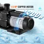 Above Ground Pool Pump, 1118W(1.5HP), 378 L/min((100 GPM) Max. Flow Single Speed Swimming Pool Pump, 220V 2850RPM 15M Max. Head 