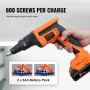 Drywall Screw Gun, 20V Max Drywall Screwgun, 4200RPM Brushless Cordless Drywall Gun Kit with 2 Battery Packs, Charger, Belt Clip