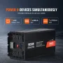 Modified Sine Wave Inverter, 5000W, DC 12V to AC 230V Power Inverter with 2 AC Outlets 2 USB Port 1 Type-C Port, LCD Display and