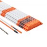 Driveway -markører, 50 pcs 48 tommer, 0,31 tommer diameter, orange glasfiberstænger sne indsatser med reflekterende tape, 12