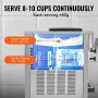 Commercial Ice Cream Machine, 21 QT/H Yield, 1800W 3-Flavor Countertop Soft Serve Ice Cream Maker, 2 x 4L Hopper 2 x 1.8L Cylind