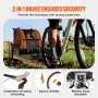 Bike Trailer for Toddlers, Kids, Double Seat, 88 lbs Load, 2-In-1 Canopy Carrier Converts to Stroller, Tow Behind Foldable Child