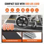Portable Wheelchair Ramp, 243.8 cm 363 kg Capacity, Non-Slip Aluminum Folding Threshold Ramp, Foldable Mobility Scooter Ramp Whe