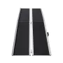 Portable Wheelchair Ramp, 243.8 cm 363 kg Capacity, Non-Slip Aluminum Folding Threshold Ramp, Foldable Mobility Scooter Ramp Whe