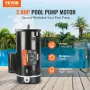 2 HP Pool Pump Motor, 56Y Frame, 230V (7.8 Amps) 3450 RPM, 60Hz, 1.3 Service Factor, 50μF/250V Capacitor, CCW Rotation Square Fl