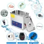 15L Ultrasonic Cleaner Machine Stainless Steel Ultrasonic Cleaning Machine Digital Heater Timer Jewelry Cleaning for Commercial 