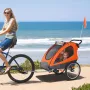 Cykeltrailer til småbørn, børn, dobbelt sæde, 120 lbs