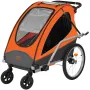 Cykeltrailer til småbørn, børn, dobbelt sæde, 120 lbs