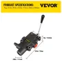 Hydraulic Directional Control Valve, 1 Spool Hydraulic Spool Valve, 21 GPM Hydraulic Loader Valve, 3625 PSI Directional Control 