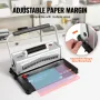 Coil Spiral Binding Machine, Manual Book Maker with Electric Binding, 46-Holes Binding 500 Sheets Punch Binder, with 100pcs 7.94