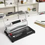 Coil Spiral Binding Machine, Manual Book Maker with Electric Binding, 46-Holes Binding 500 Sheets Punch Binder, with 100pcs 7.94