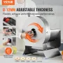 Electric Vegetable Slicer, 0-0.5"/0-12mm Thickness Adjustable Commercial Slicer Machine, Convertible to Manual, Stainless Steel 