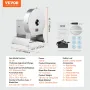 Electric Vegetable Slicer, 0-0.5"/0-12mm Thickness Adjustable Commercial Slicer Machine, Convertible to Manual, Stainless Steel 
