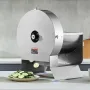 Electric Vegetable Slicer, 0-0.5"/0-12mm Thickness Adjustable Commercial Slicer Machine, Convertible to Manual, Stainless Steel 