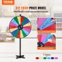 36 inch Spinning Prize Wheel, 18 Slots Spinning Wheel, Roulette Wheel with a Dry Erase and 2 Markers, Tabletop or Floor Standing