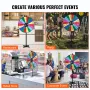 36 inch Spinning Prize Wheel, 18 Slots Spinning Wheel, Roulette Wheel with a Dry Erase and 2 Markers, Tabletop or Floor Standing