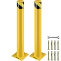 Safety Bollard, 36 Inch Height Bollard Post, 4.5 Inch Diameter Steel Pipe Safety Bollard Post, Yellow Steel Bollard, Steel