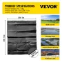 LLDPE Pond Liner 6 x 7.6 m, Pond Liner 20 Mil, Fish Pond Liners for Waterfall, Pond and Fish Ponds