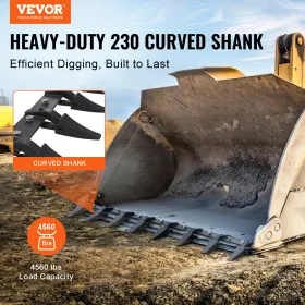 Bucket Tooth Bar, 66 '', Heavy Duty Tractor Bucket 8 tænder bar