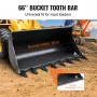 Bucket Tooth Bar, 66 '', Heavy Duty Tractor Bucket 8 tænder bar