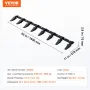 Bucket Tooth Bar, 66'', Heavy Duty Tractor Bucket 8 Teeth Bar for Loader Tractor Skidsteer, 4560 lbs Load-Bearing Capacity Bolt 