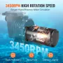1 hk poolpumpe motor 115/230V 9,8/4.9A 56J 3450 o/m 90î¼f/250V