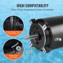 1 hk poolpumpe motor 115/230V 9,8/4.9A 56J 3450 o/m 90î¼f/250V