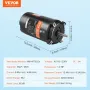 1 HP Pool Pump Motor, 56J Frame, 115V(9.8 Amps)/230V(4.9 Amps) 3450 RPM, 60Hz, 1.4 Service Factor, 90μF/250V Capacitor, CCW Rota