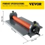 25.5 "650 mm manuel kold rulle laminator vinyl fotofilm
