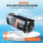 1,5 hk poolpumpemotor 115/230V 13,6/6,8a 56J 3450rpm 90î¼f/250V