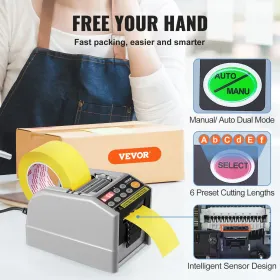 Zcut-9 Automatic Tape Dispenser Adhesive Electric Tape Cutter Packaging Machine Tape Cutting Machine 6-60mm Tape Width