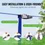 Zipline Kit til børn og voksen, 52 ft lynlåssæt op til 330 lb