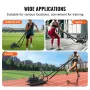 Weight Sled, Steel Power Sled, Fitness Strength Training Sleds for Athletic Exercise Speed Improvement, Workout Fitness Equipmen