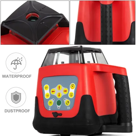Laser Level Green Beam Self Rotating Leveling Kit Automatic Professional Heavy Laser Tool with Receiver Remote Control Carrying 