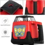 Laser Level Green Beam Self Rotating Leveling Kit Automatic Professional Heavy Laser Tool with Receiver Remote Control Carrying 