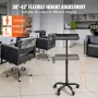 Salonbakkevogn, 30 "-43" Højdejusterbar rullende salonbakke