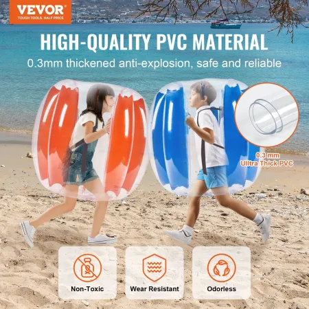 Inflatable Bumper Balls 2-Pack, 3FT/0.9M Body Sumo Zorb Balls for Kids & Teens, Durable PVC Human Hamster Bubble Balls for Outdo